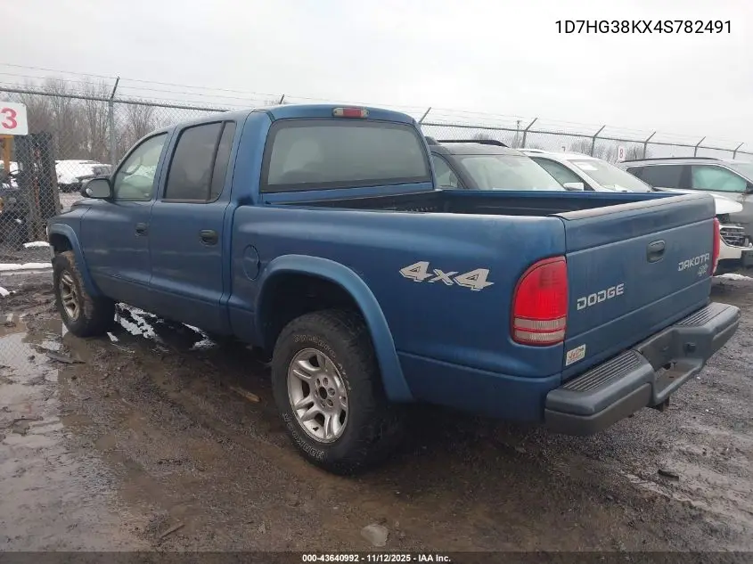 1D7HG38KX4S782491 2004 Dodge Dakota Sport/Sxt