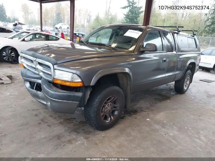 1D7HG32K94S752374 2004 Dodge Dakota Sport