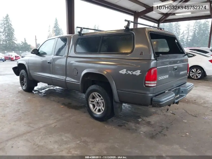 1D7HG32K94S752374 2004 Dodge Dakota Sport
