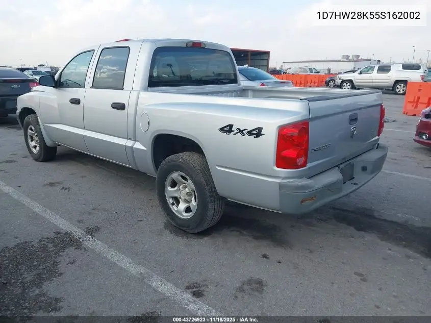 1D7HW28K55S162002 2005 Dodge Dakota St