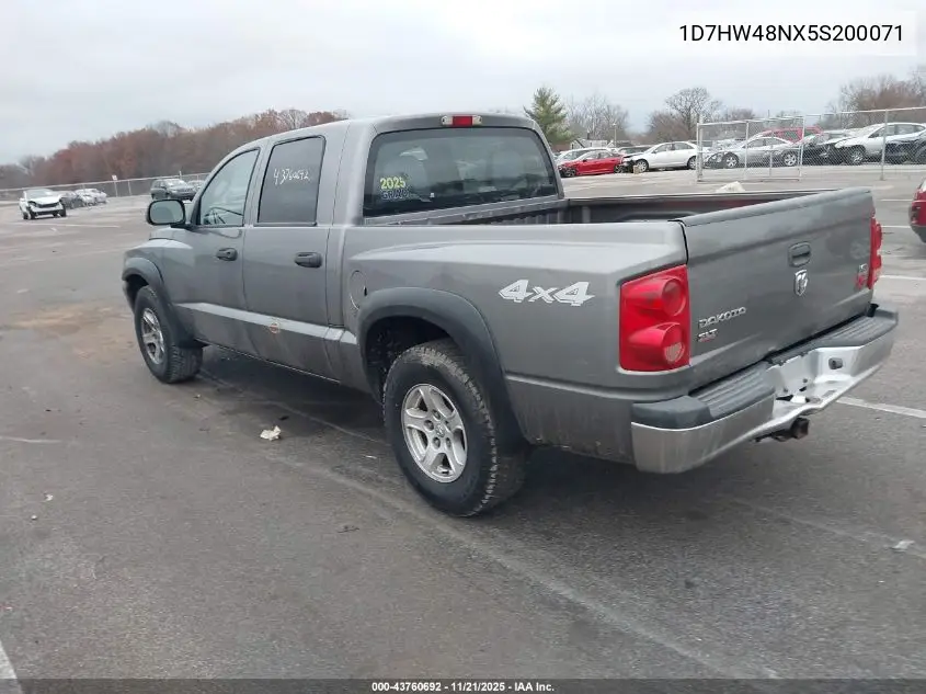 1D7HW48NX5S200071 2005 Dodge Dakota Slt