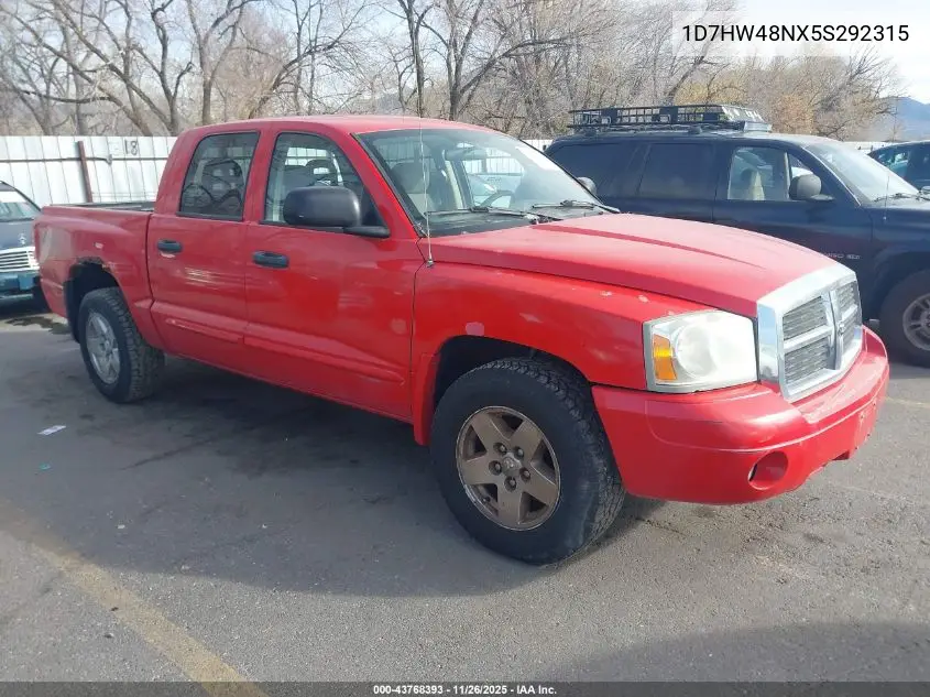 1D7HW48NX5S292315 2005 Dodge Dakota Slt
