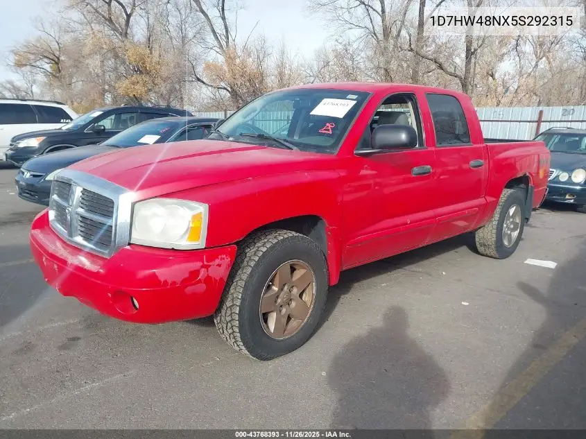 1D7HW48NX5S292315 2005 Dodge Dakota Slt