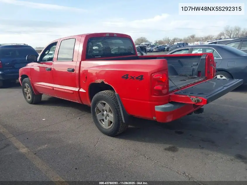 1D7HW48NX5S292315 2005 Dodge Dakota Slt