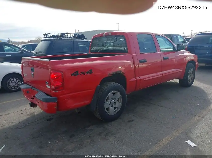 1D7HW48NX5S292315 2005 Dodge Dakota Slt