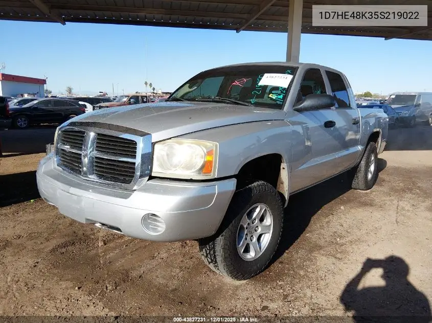 1D7HE48K35S219022 2005 Dodge Dakota Slt