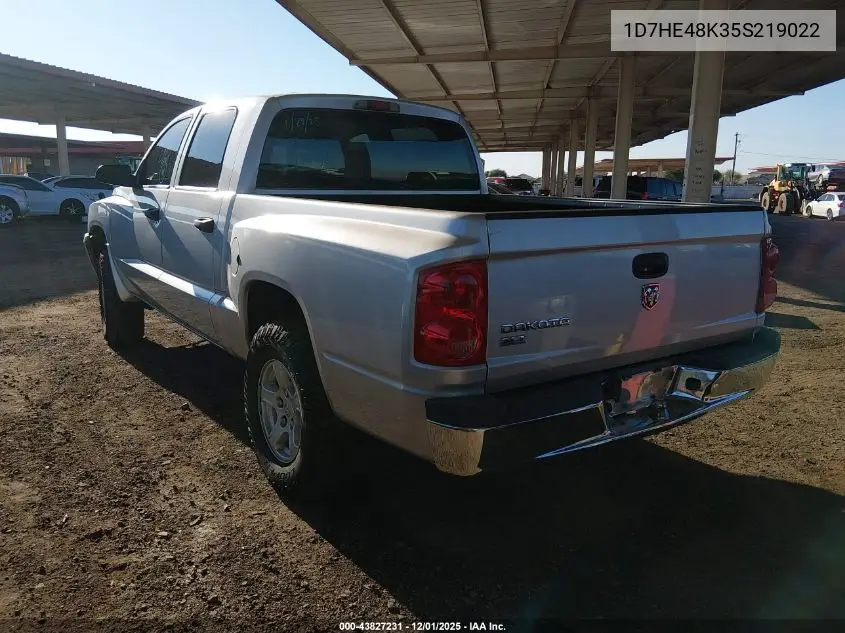 1D7HE48K35S219022 2005 Dodge Dakota Slt