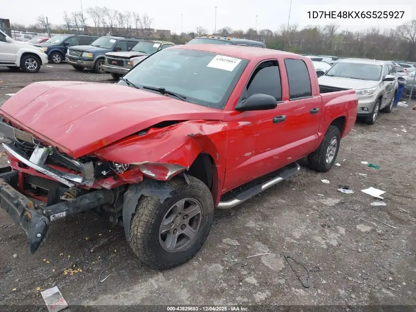 1D7HE48KX6S525927 2006 Dodge Dakota Slt