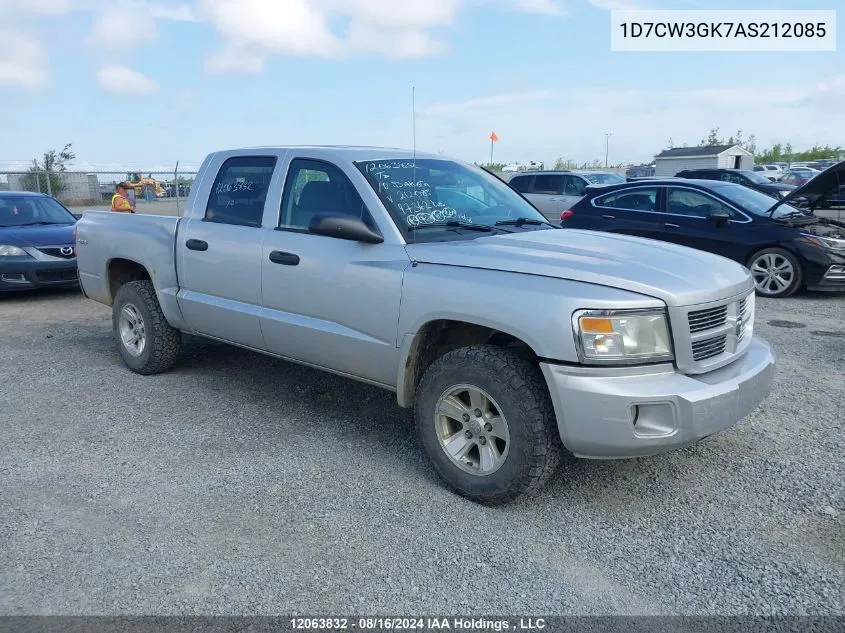 1D7CW3GK7AS212085 2010 Dodge Dakota Sxt