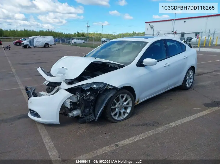 1C3CDFBH7DD118265 2013 Dodge Dart Sxt/Rallye