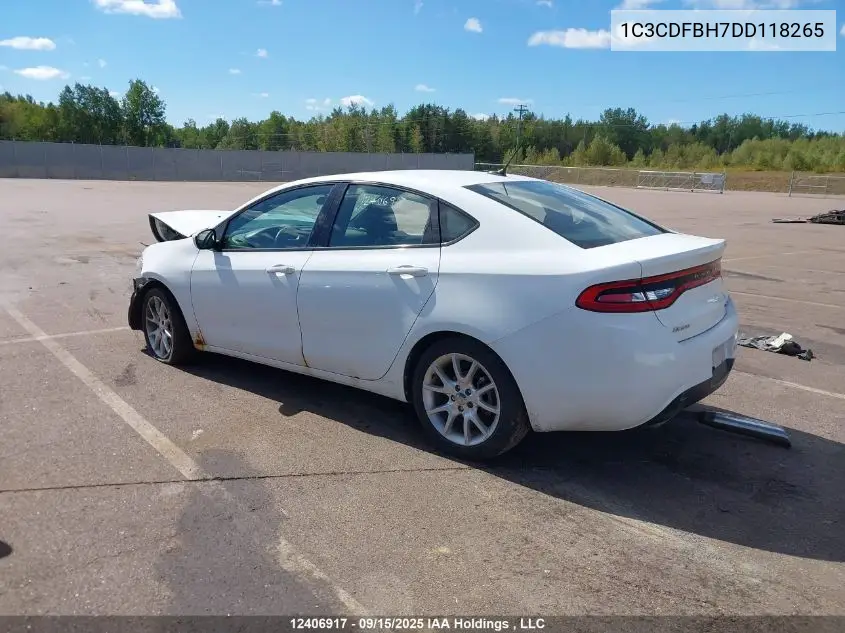 1C3CDFBH7DD118265 2013 Dodge Dart Sxt/Rallye