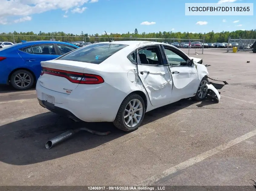 1C3CDFBH7DD118265 2013 Dodge Dart Sxt/Rallye