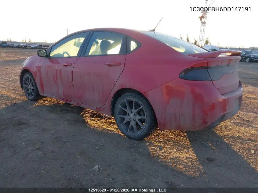1C3CDFBH6DD147191 2013 Dodge Dart Sxt/Rallye
