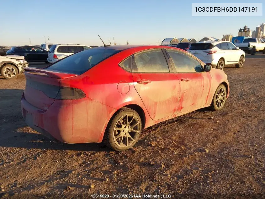 1C3CDFBH6DD147191 2013 Dodge Dart Sxt/Rallye