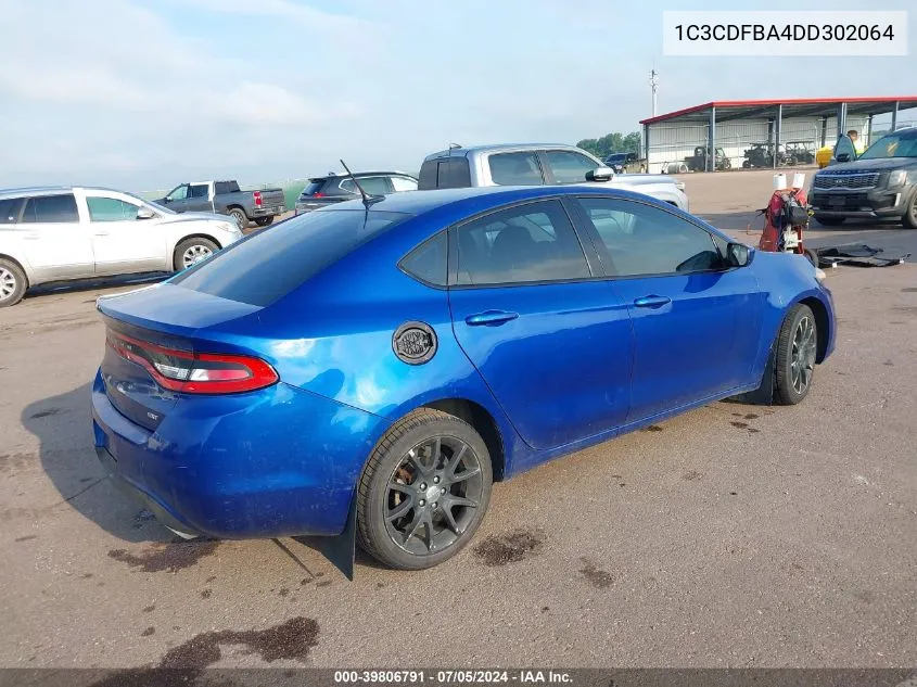 1C3CDFBA4DD302064 2013 Dodge Dart Sxt