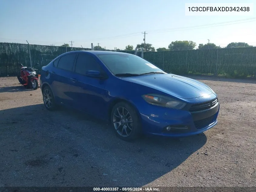 1C3CDFBAXDD342438 2013 Dodge Dart Sxt