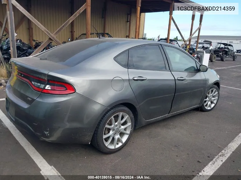 1C3CDFBAXDD214359 2013 Dodge Dart Sxt