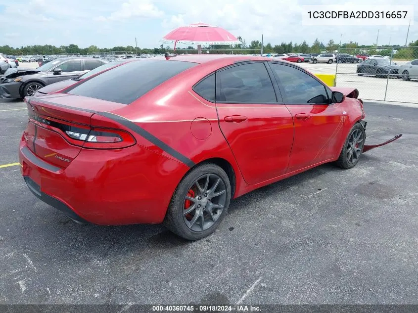 1C3CDFBA2DD316657 2013 Dodge Dart Sxt