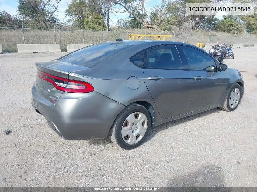 1C3CDFAH6DD215846 2013 Dodge Dart Aero