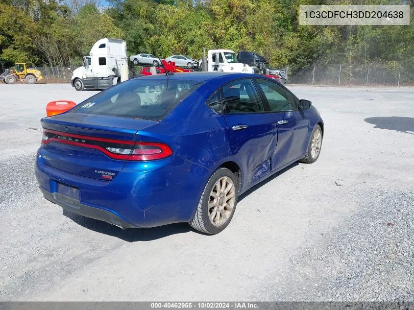 1C3CDFCH3DD204638 2013 Dodge Dart Limited