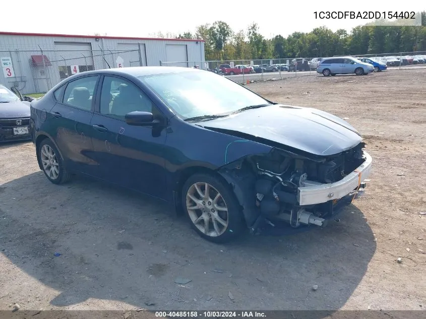 1C3CDFBA2DD154402 2013 Dodge Dart Sxt