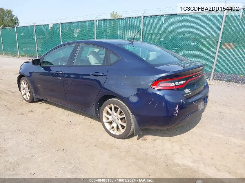 1C3CDFBA2DD154402 2013 Dodge Dart Sxt