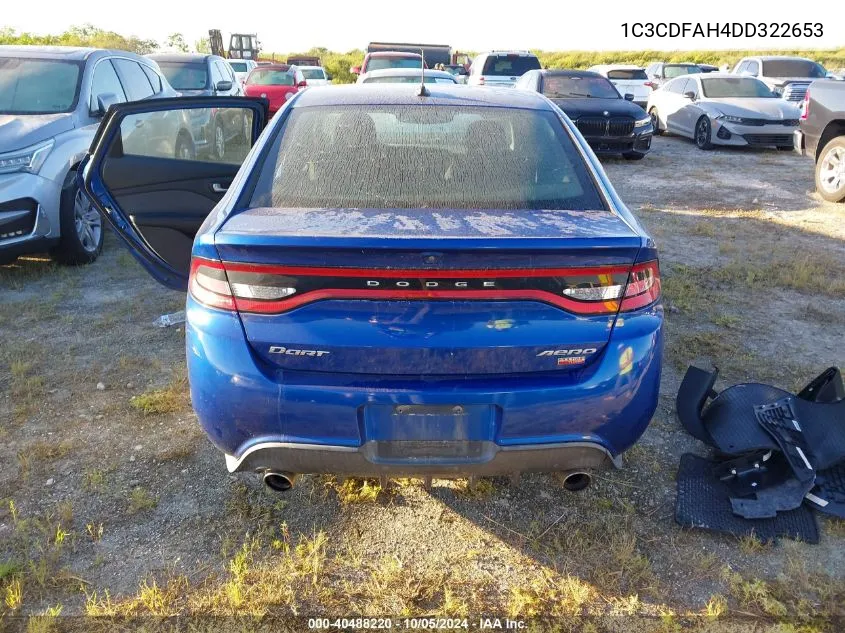 1C3CDFAH4DD322653 2013 Dodge Dart Se/Aero