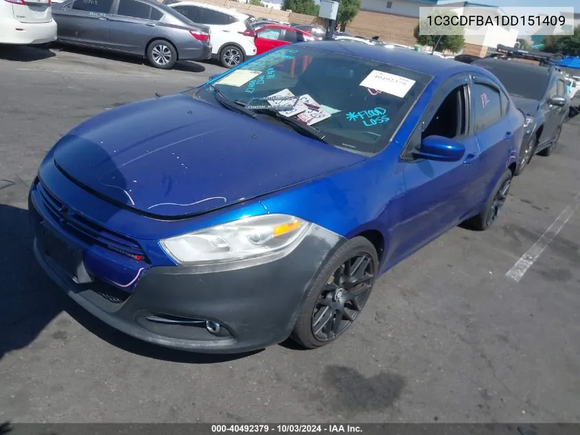 1C3CDFBA1DD151409 2013 Dodge Dart Sxt