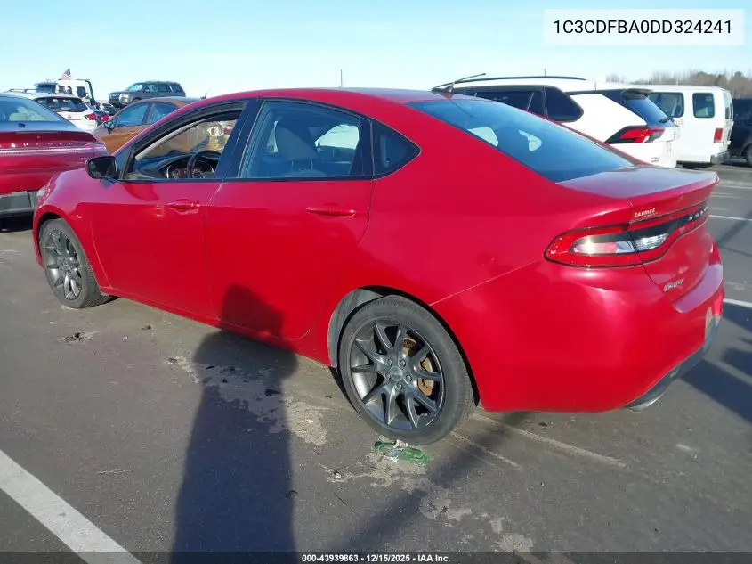 1C3CDFBA0DD324241 2013 Dodge Dart Sxt
