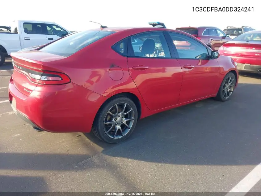 1C3CDFBA0DD324241 2013 Dodge Dart Sxt