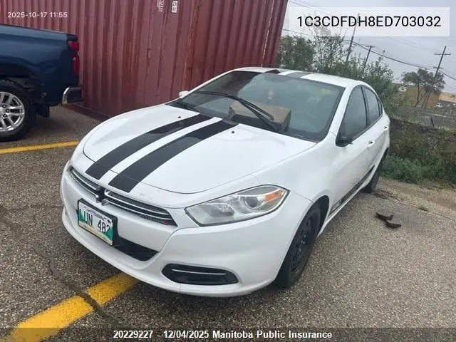1C3CDFDH8ED703032 2014 Dodge Dart Aero