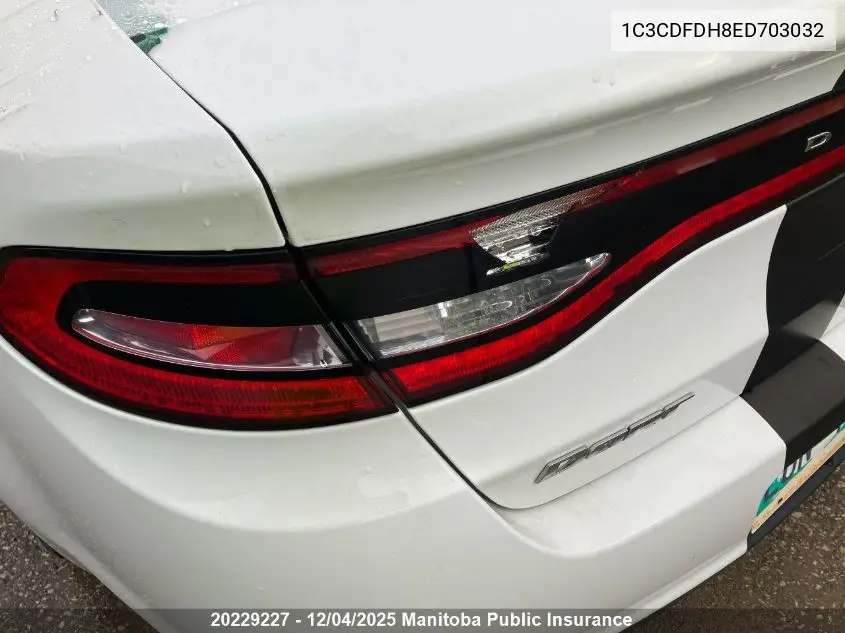 1C3CDFDH8ED703032 2014 Dodge Dart Aero
