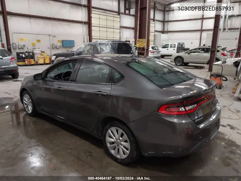 1C3CDFBB2ED857931 2014 Dodge Dart Sxt