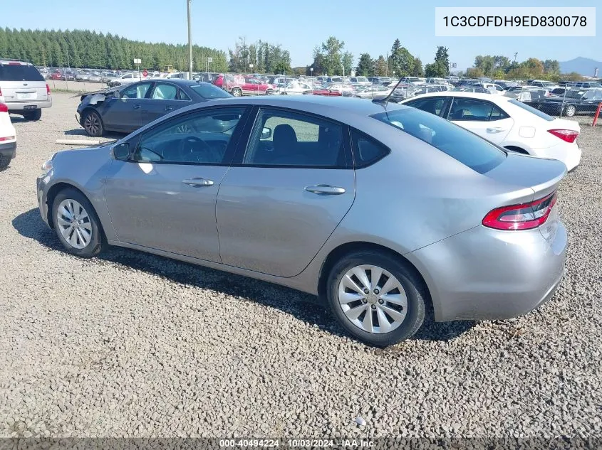 1C3CDFDH9ED830078 2014 Dodge Dart Aero