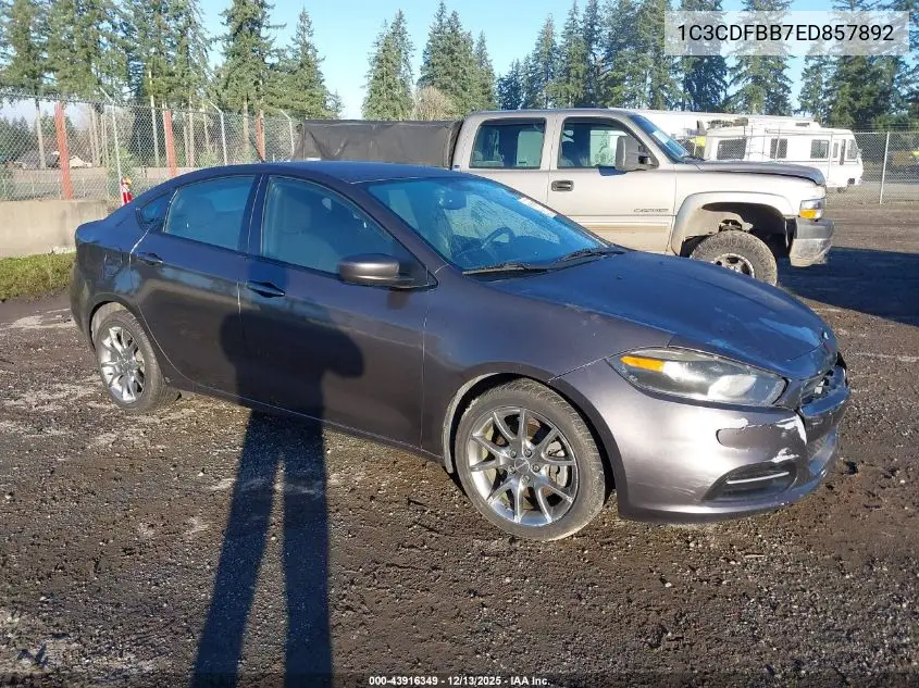1C3CDFBB7ED857892 2014 Dodge Dart Sxt