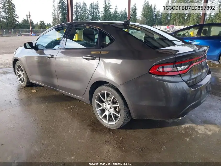 1C3CDFBB7ED857892 2014 Dodge Dart Sxt