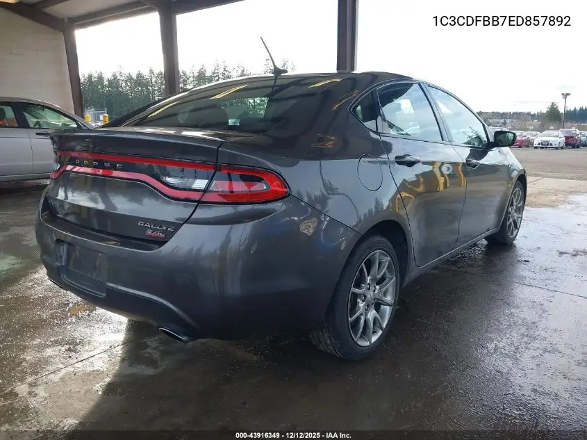 1C3CDFBB7ED857892 2014 Dodge Dart Sxt