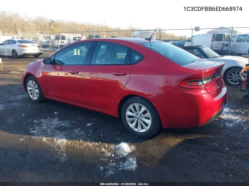 1C3CDFBB6ED668974 2014 Dodge Dart Sxt