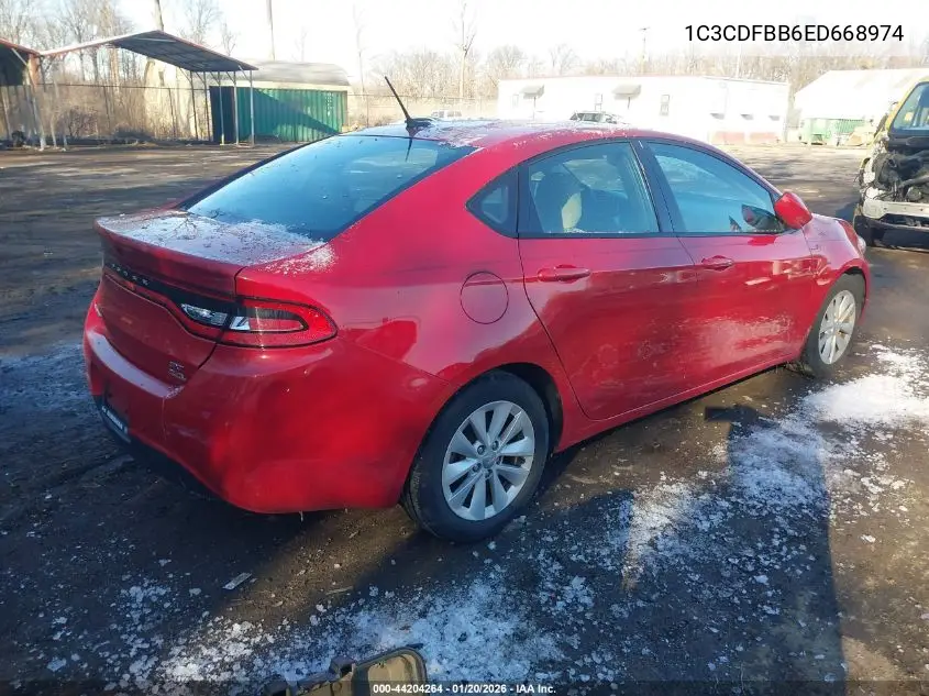 1C3CDFBB6ED668974 2014 Dodge Dart Sxt