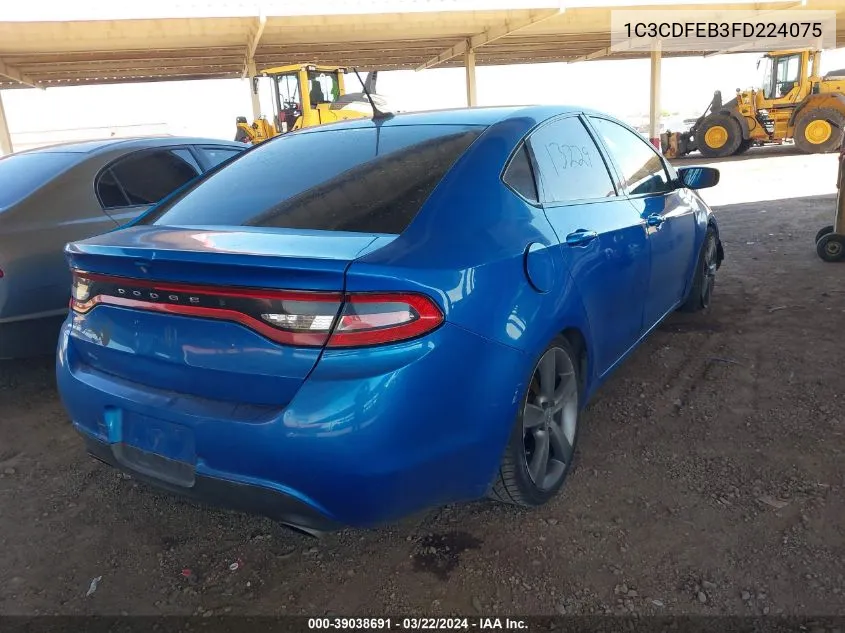 2015 Dodge Dart Gt VIN: 1C3CDFEB3FD224075 Lot: 39038691