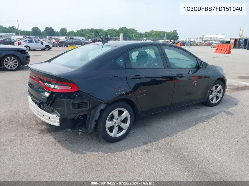 1C3CDFBB7FD151040 2015 Dodge Dart Sxt