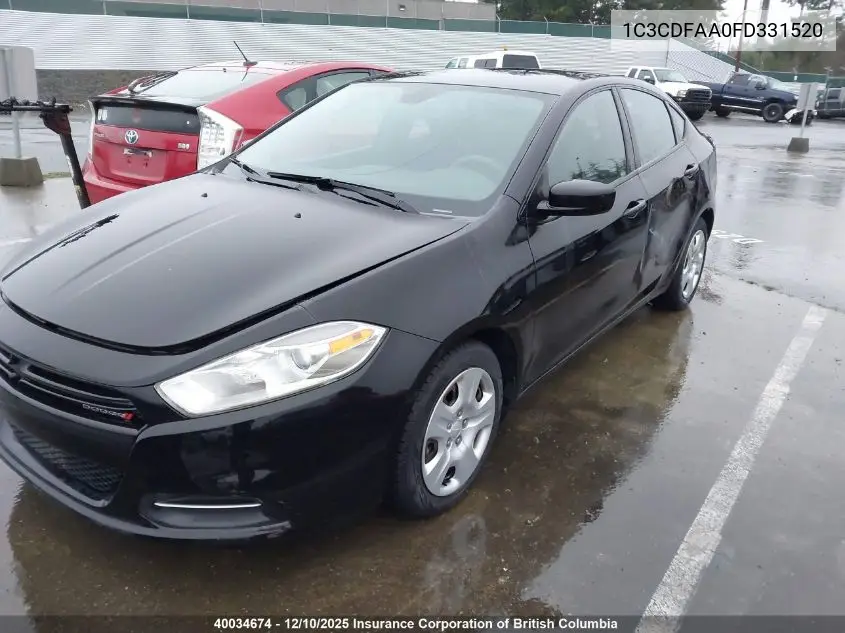 1C3CDFAA0FD331520 2015 Dodge Dart Se