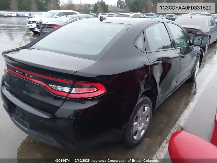 1C3CDFAA0FD331520 2015 Dodge Dart Se