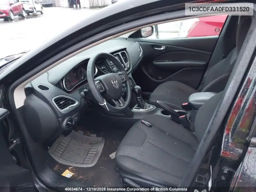 1C3CDFAA0FD331520 2015 Dodge Dart Se