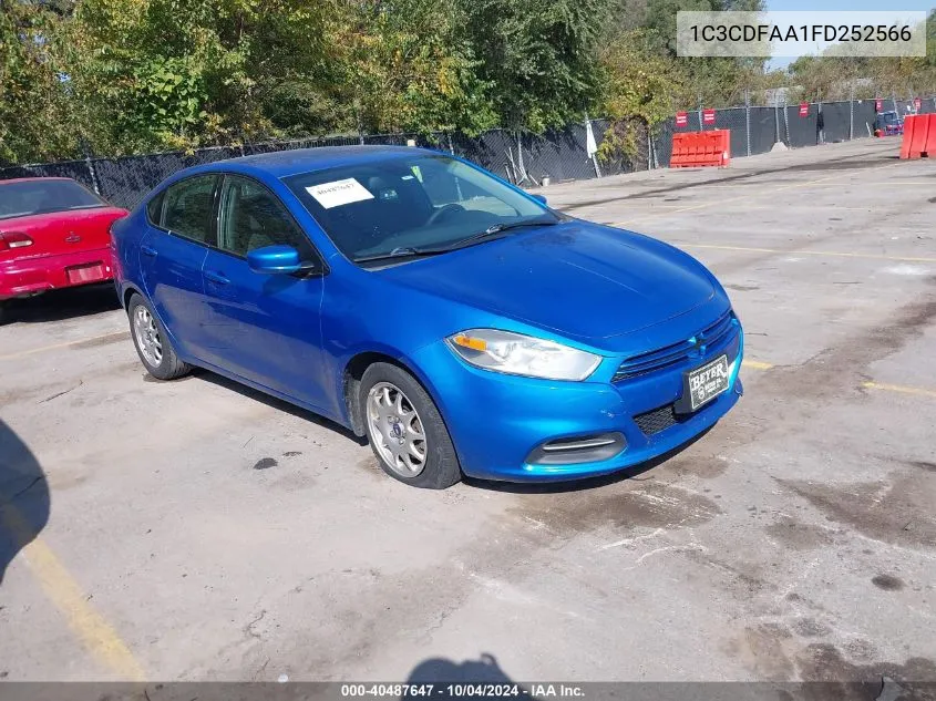 1C3CDFAA1FD252566 2015 Dodge Dart Se