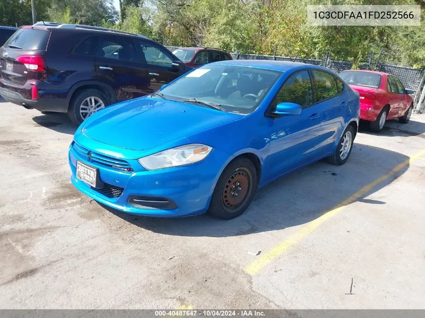 1C3CDFAA1FD252566 2015 Dodge Dart Se