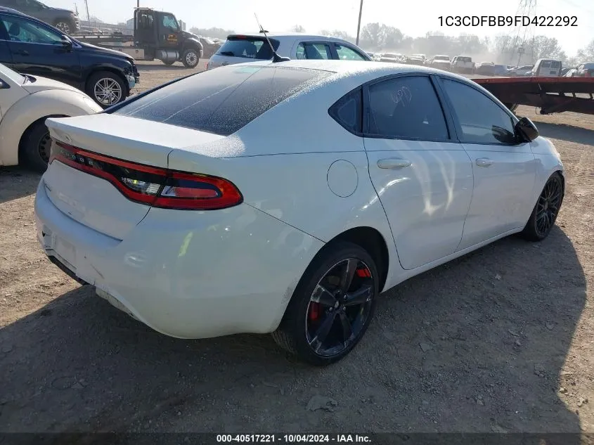 1C3CDFBB9FD422292 2015 Dodge Dart Sxt