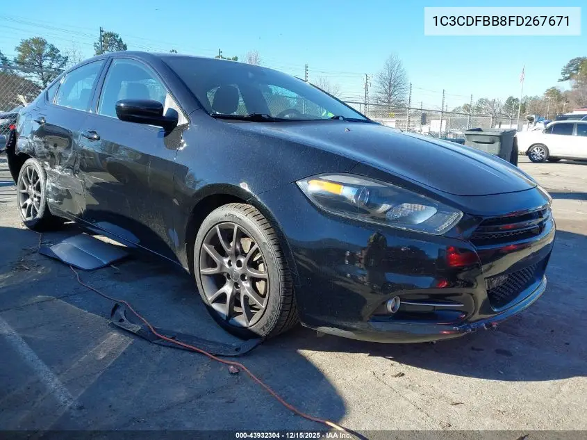 1C3CDFBB8FD267671 2015 Dodge Dart Sxt