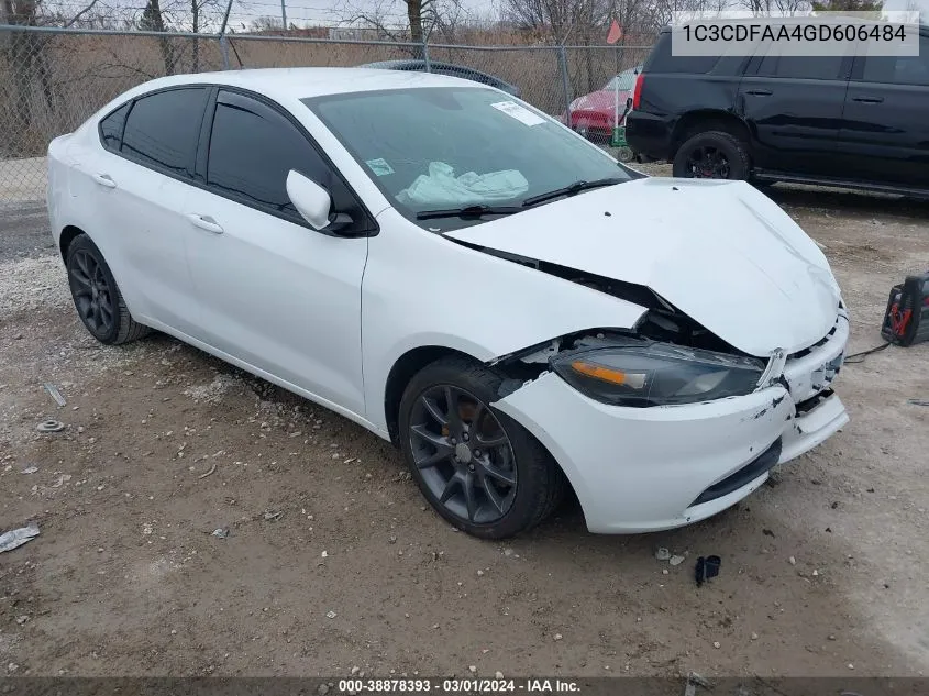 1C3CDFAA4GD606484 2016 Dodge Dart Se