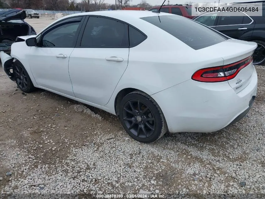 1C3CDFAA4GD606484 2016 Dodge Dart Se